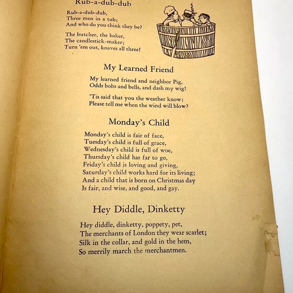 Antique Mother Goose Rhymes Picture Book #1064 1928 Whitman Publishing (48 pgs) - Picture 4 of 9